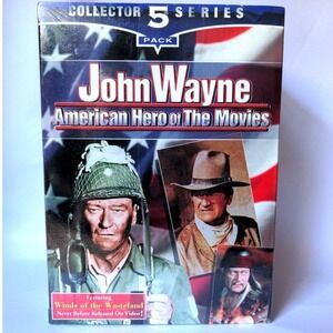 VTG 99 John Wayne American Hero of The Movies 5 VHS Box Set Collector Series NEW